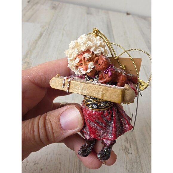 Drolleries d henderson Santa present dog ornament Xmas tree demdaco - Picture 2 of 9